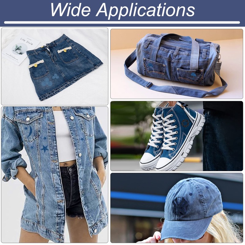 Premium Quality Denim Iron-on Jean Patches Inside & Outside Strongest