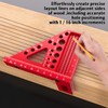 3D Mitre Angle, Multifunctional Protractor Woodworking 22.5°-90° High Precision Layout