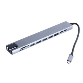 Docking Station Multi Function Multiport Aluminum Alloy High Transmission Speed USB C Hub for Laptop