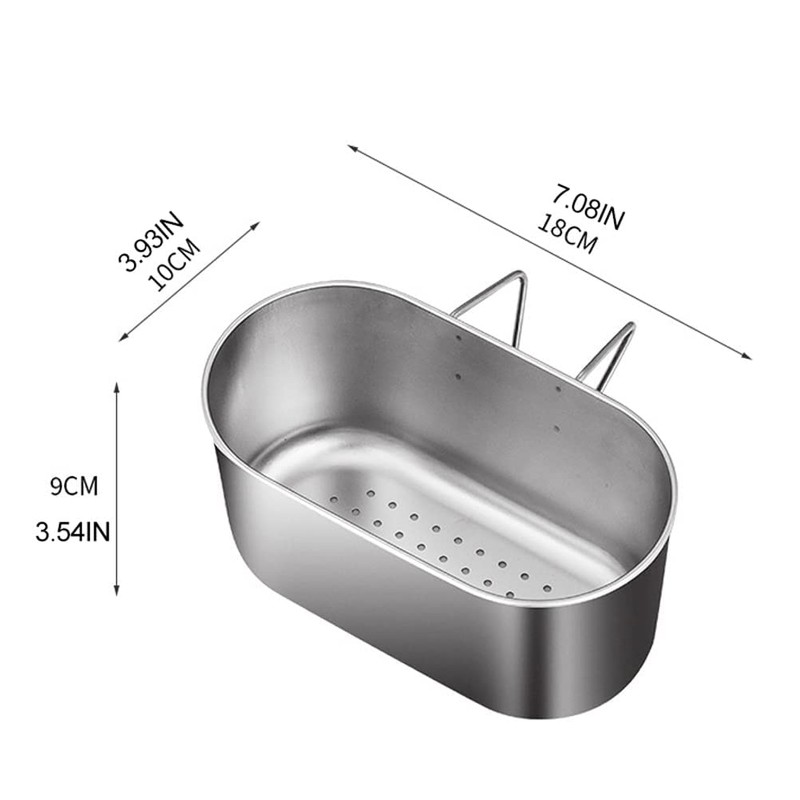 Kitchen Sink Drain Strainer Basket, Stainless Steel Multifunctional Kitchen Food