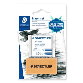 STAEDTLER 5427SBK2-C Eraser Set (Kneading Eraser and Special Eraser, Ultra Soft, Premium Quality, for Many Artistic Works, Blister Card with Two Artist Erasers)