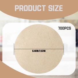 Coffee Filter, 700 PCS Coffee Filter Paper, 6.4 cm Coffee Filters Round Replacement, Unbleached Natural Paper, Easy to Use for Home and Coffee Shop Brewing