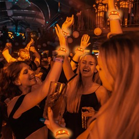 Dhseinat 24 Pcs LED Glow Bracelets Sound Activated Bracelet Glow Bracelets with Flashing LED Strobe for Carnival,Concerts , Night Events, Rave, Game Prizes, Birthday Party Favor,Class Gift (red)