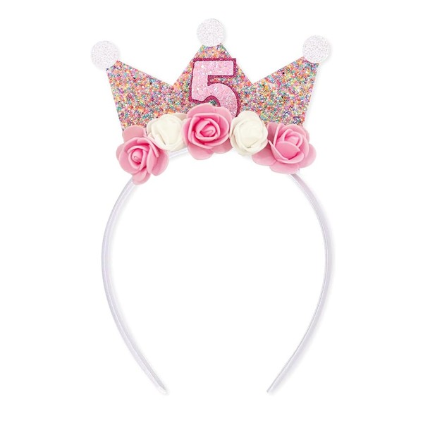 GotGala Birthday Headbands for Girls 2nd 5th Birthday Crown Princess