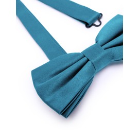 Ladeheid Elegant Men's Bow Tie - High Quality, Matt, Adjustable, Perfect for Wedding, Party, Office, Ideal for Men, Women, Teenagers - Great Gift Size 12 cm x 6 cm BMM, turquoise