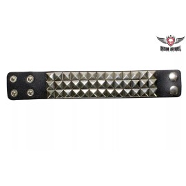 Dream Apperal Synthetic Leather Black Motorcycle Touring & Fashion Studded Wristband