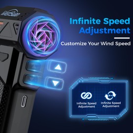 Westswan Compressed Air Duster, 210000RPM Electric Air Duster Equipped with Continuously Variable Speed, 320g Wind Pressure Turbo Blower, Rechargeable Cordless Jet Fan for Computer, Keyboard, Car Cleaning