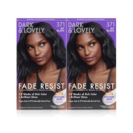 SoftSheen Dark and Lovely Fade Resist - Tinte acondicionador para el cabello con rico acondicionamiento, negro intenso, 2 unidades