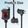 Inline Power Switch with 6-ft 14AWG Cable Piggyback Plug(3-Pronged),Red LED