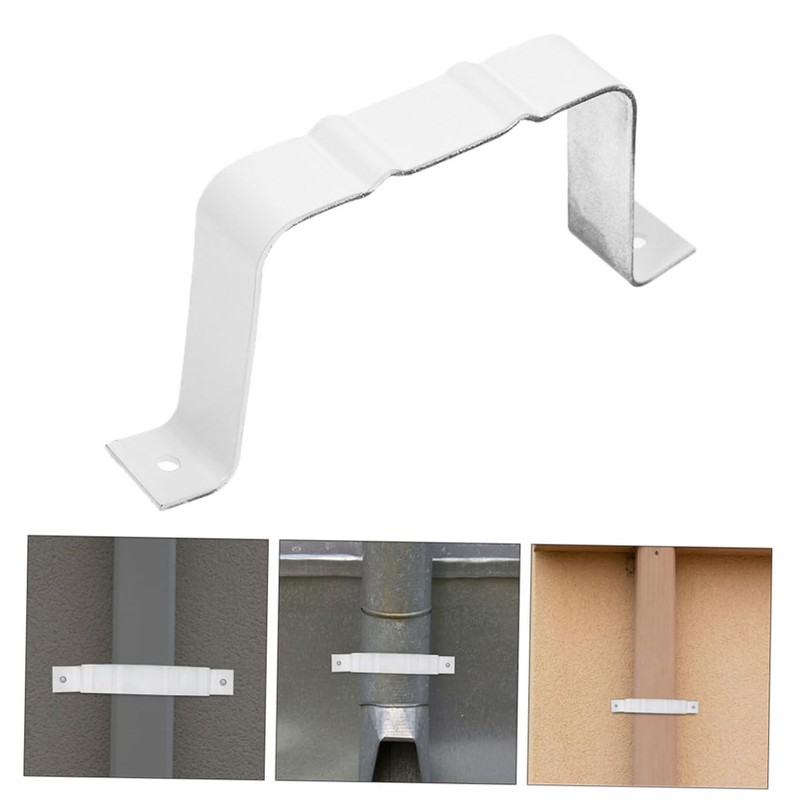 DOITOOL 1set Gutter Strap Downspout Connector for Outdoor Drainage Rigid
