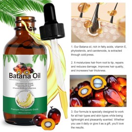 2 Pack Batana Oil for Hair Growth,100% Pure and Natural Batana Oil Organic Enhances Hair & Skin Radiance Nourishment of Women and Men 120ml