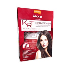 Lolane Pixxel Keratener Hair Straightening Cream Normal Resistant Hair Treatment, White