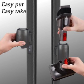 Lasvea Vacuum Stand Compatible with V7 V8 V9 V10 V11 V15 Gen5(Max.11 Accessories),Metal Storage-Bracket-Holder-Stand-Organizer Easy-Access Storage docking station