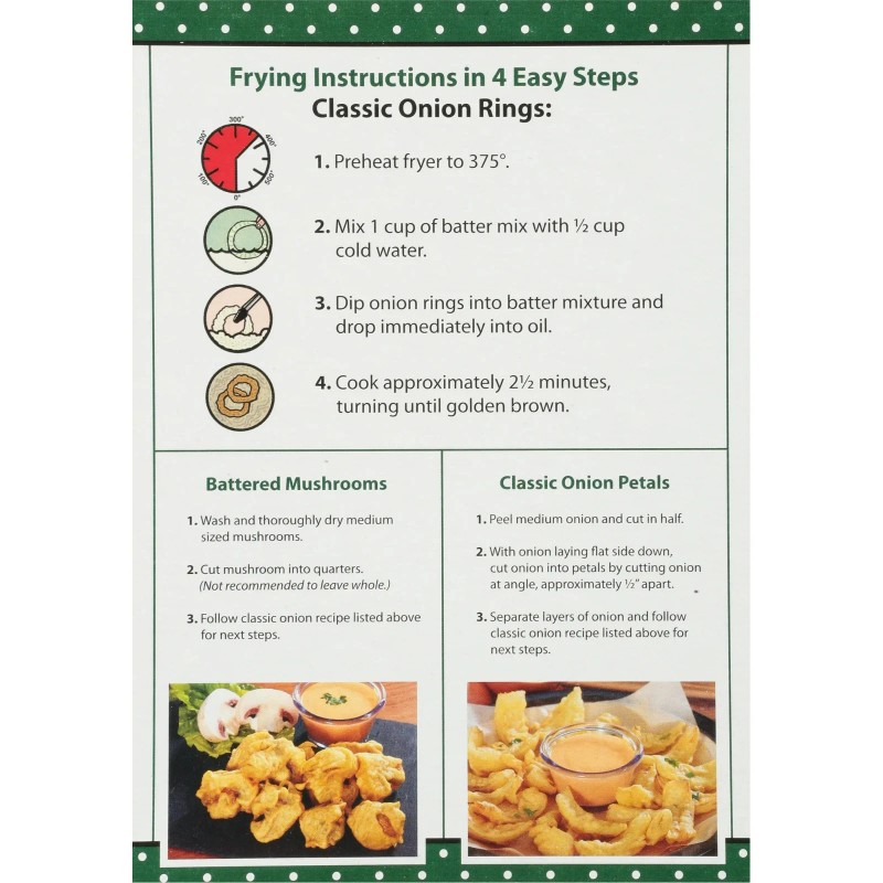 Kentucky Kernel Crisp Onion Ring Batter Mix, 9 oz (pack