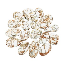 SGM Shop™ Natural Wild Horse Magnesite Cabochon Loose Gemstone Flat Back Mix A+ Quality For Jewelry Making, Crafts & DIY, Wedding Gift, Healing Chakra, Wire Wrapping Crystals-2 Pcs