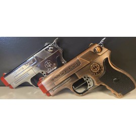 2 PACK Collectible Novelty Assorted Gun w/ Laser Beam Design Refillable Lighter