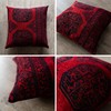 Sayan Sayang Keller Bohara Throw Pillow Case Rug 45x45 Red