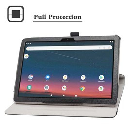 LiuShan Compatible with Onn 10.1 Gen 3 Tablet Rotation case,360 Degree Rotation Stand PU Cover for Onn 10.1 inch Gen 3 (2022 Model:100071485) (Not Fit Onn 10.1 2019 2020/Onn 10.1 Pro/Onn 8),Black