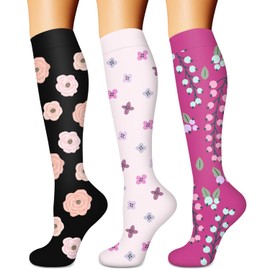 Compression Socks for Women & Men (3 pairs) - Best Support for Nurses, Running, Hiking, Recovery