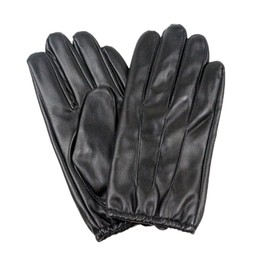 Long Keeper Touchscreen Texting Leather Gloves Men's Winter Faux Leather Gloves Men Warm Thick Windproof Cold Protection Thermal Mittens, Black - Unlined