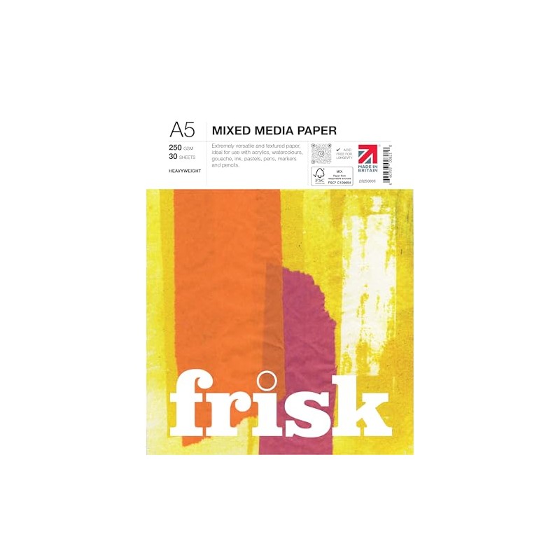 Frisk 23250005 Mixed Media Paper Pad A5, White