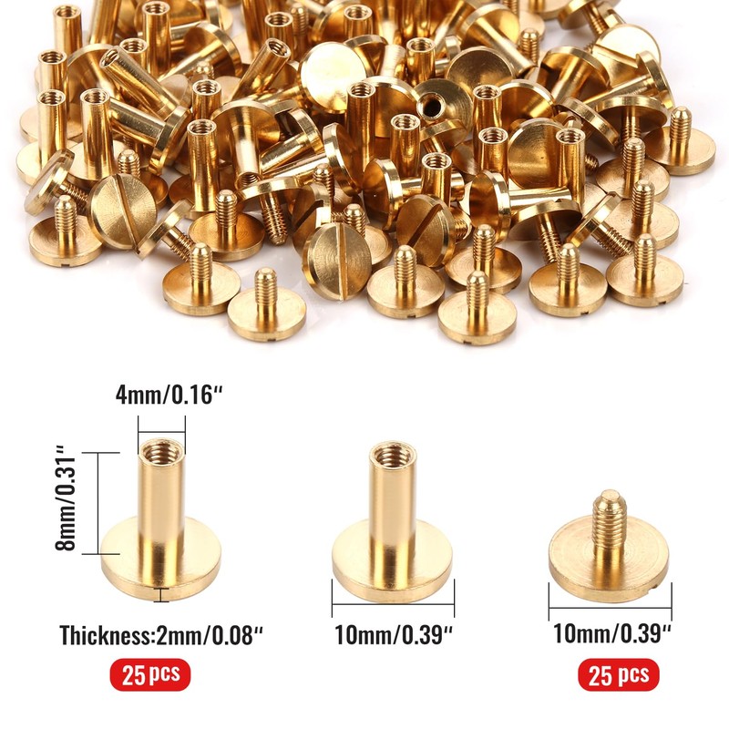 Chicago Binding Screws - 4 mm x 8 mm Binding