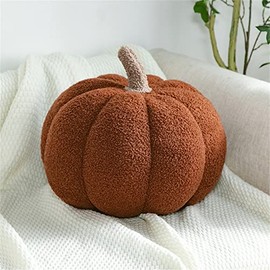 EXQUILEG 3D Plush Pumpkin Decorative Cushion Pillow Birthday Gifts Seat Cushion Decorative Cushion for Children's Room Sofa Decoration (Brown, 30 cm)