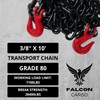 4PK - Falcon Cargo 3/8" X 10' Grade 80 Transport