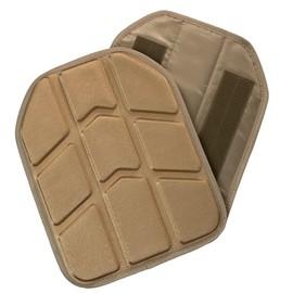 EVA Foam Pad for Plate Carrier Inner Protective Tactical Vest Accessories Equipment Soft Shaped Pad Velcro Fastening Light 2 Pieces (Brown)