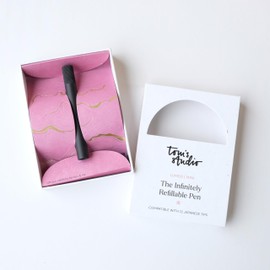 Tom's Studio Lumos Mini (Sage) | Versatile and Refillable Fineliner Pen in a Pocket Friendly Package | Comes with 11 Tips & 3ml Deep Black Ink Sample