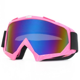 PLOOTA Motorcycle Goggles Motocross Goggles Dirt Bike Goggles Grip For Helmet Anti UV Windproof Dustproof Racing Ski Anti Fog Glasses for ATV Off Road with Cool Look Headwear