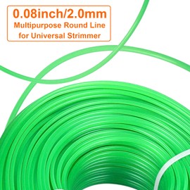 Zeqeey Grass Trimmer Line Diameter 2mm Length 100m Nylon Round Rope Weed Trimmer String Wire Line for Outdoor Park Garden Field Lawn, Green