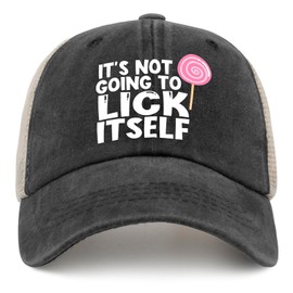 It's Not Going to Lick Itself Cap Youth Golf Hat AllBlack Mens Sun Hat Gifts for Her Cycling Hat