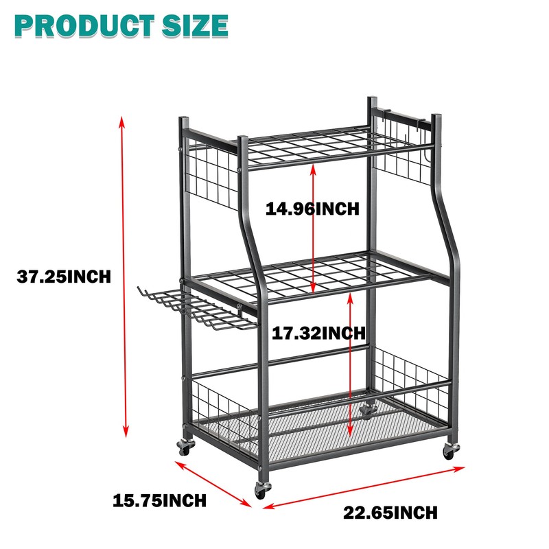 EVERHANGER Garden Tool Organizer Stand, Garage Tool Storage Organization, Yard