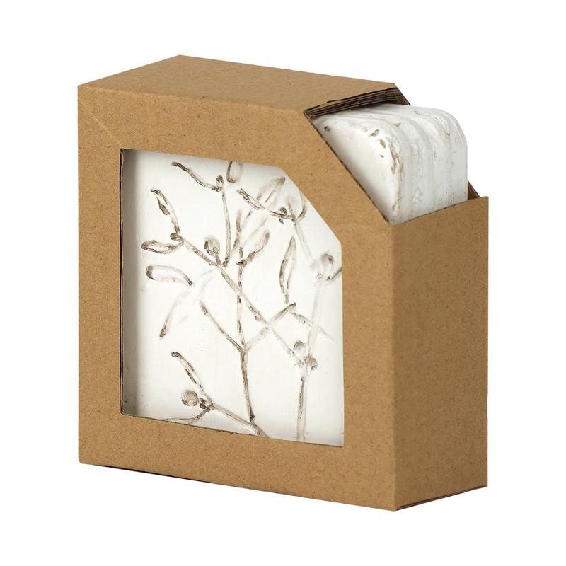 HOME PALETTE Botanical Coasters for Drinks Set of 4, 4.02