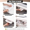 2 Pack Under Desk Storage Drawers Slide Out-Drill-On or Self-Adhesive,Large&Medium