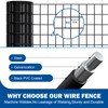 Black Welded Wire Fence (2×3 Inch Mesh, 24"×50' 16Gauge) PVC