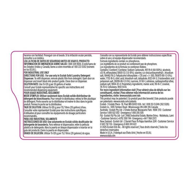 Ecolab Home-Style Laundry Detergent- 3 LB