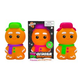 Nee Doh Ginger Glowman – Juego de 3 regalos | Crujiente, que brilla en la oscuridad con relleno sensorial | A partir de 3 años