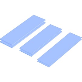 Rongdeson サーマルパッド 経済型6パック 3種類の厚さ 熱暴走対策 冷却ラジエーターフィン 両面放熱シリコーンパッド 熱伝導性6.0 W/mk 軟らか材質 SSD CPU GPU LED ICチップセット冷却用 ブルー