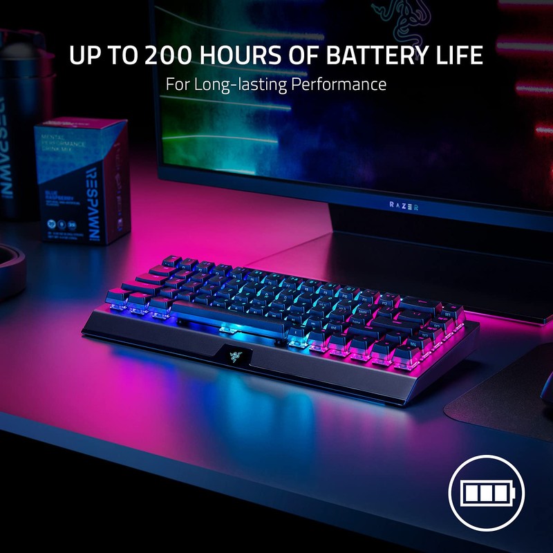 Razer BlackWidow V3 Mini HyperSpeed 65% Wireless Mechanical Gaming Keyboard: