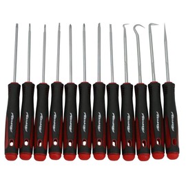 Neilsen CT1547 12-Piece Precision Screwdriver Set with Picks and Hooks, Phillips, Star, and Slotted Drivers, Ideal for Electronics and Delicate Tasks