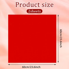 Larrel Pack of 2 Women's Silk Scarf, 60 x 60 cm, Hair Scarf, Women's for Tying Plain Vintage Scarf Made of Satin Imitation Silk, Soft, Lightweight Silk Scarf for Women and Girls, red