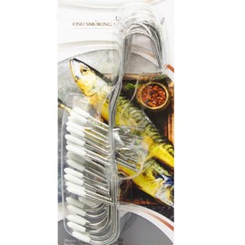 lilawelt24 10 x Smoking Hooks – Hooks for Fishing, Fish Smoking Hooks, Meat Hooks, Smokers for Smokers, Barbecues, Meat Hooks, Butchers Hooks