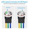 Linkstyle 16mm Round Rocker Switch, 7A 6Pin ON/OFF Lighted Toggle