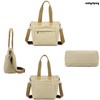 natyrlpog Canvas Tote Bag for Women Small Handbag with Zipper
