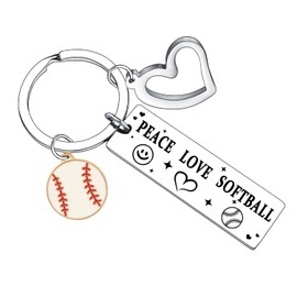 Ghloyza Softball Keyring Gift Softball Player Gift Softball Team Gift for Women Men Best Friends Softball Keyring Coaches Gifts Cheer