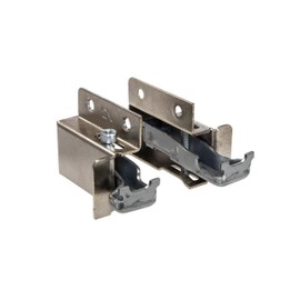 Gedotec Cabinet Hanger Metal Cabinet Hanger Visible Upper Cabinet Attachment with Load Capacity 100 kg Kitchen Cabinet Holder for Screws Pack of 2 Nickel-Plated for Wall Cabinets