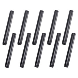 3/4" x 8" Black Painted Iron Pipe, Home TZH 10 Pack Threaded Black Paint Finish Metal Pipe Nipple for DIY Project/Furniture/Shelving Decoration(10, 8")