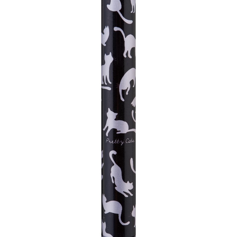 ケイ・ホスピア 愛杖 プリティキャッツ 折りたたみタイプ ブラック AN-11